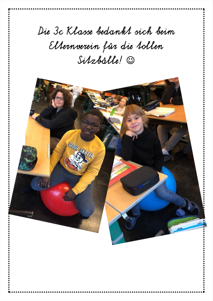3C: Tolle Sitzbälle vom Elternverein