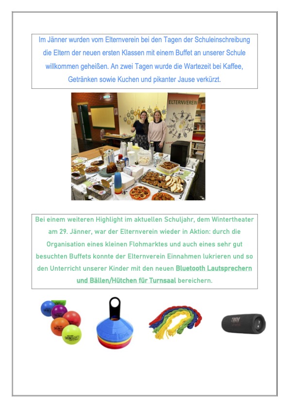 Der Elternverein tischt auf - DANKE!
